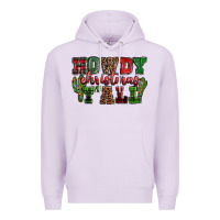 Lilac Howdy Christmas y'all Premium Hoodie - NancyCooperArtShop