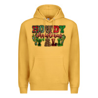 Mustard Howdy Christmas y'all Premium Hoodie - NancyCooperArtShop
