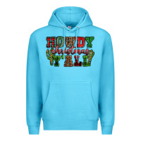 Ocean Blue Howdy Christmas y'all Premium Hoodie - NancyCooperArtShop