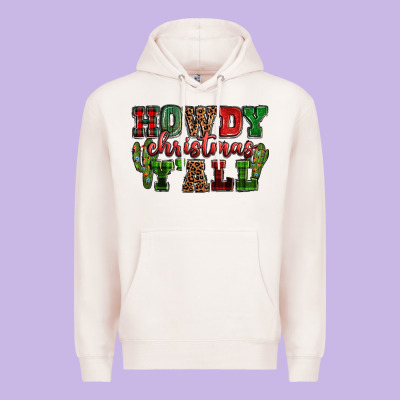 Howdy Christmas Y'all Premium Hoodie Designed By Nancycooperartshop