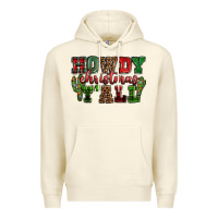 Sandshell Howdy Christmas y'all Premium Hoodie - NancyCooperArtShop