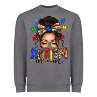 Storm autism mom afro messy bun (1) Heavyweight Sweatshirt - texasbilliewilder