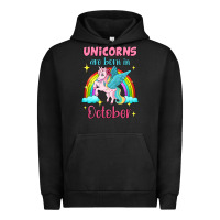Pigment Black unicorns are born in october Urban Hoodie - Jasminsmagicworld