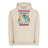 Pigment French Oak unicorns are born in october Urban Hoodie - Jasminsmagicworld