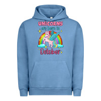 Pigment Pebble Blue unicorns are born in october Urban Hoodie - Jasminsmagicworld