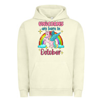 Pigment Pistachio unicorns are born in october Urban Hoodie - Jasminsmagicworld