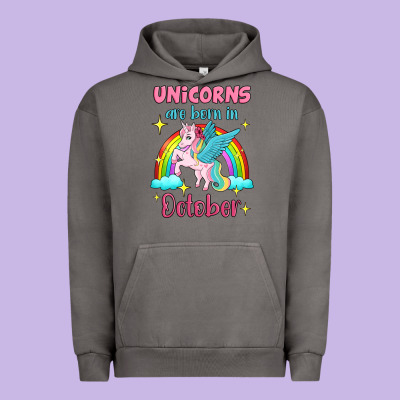 Unicorns Are Born In October Urban Hoodie Designed By Jasminsmagicworld