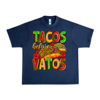 Navy tacos before vatos Urban Heavy Tee - Zillion Design Studio