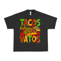 Pigment Black tacos before vatos Urban Heavy Tee - Zillion Design Studio