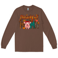 Chestnut thankful mama pig Long Sleeve Tee - RacoonDesign