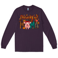 Plum thankful mama pig Long Sleeve Tee - RacoonDesign