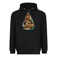 Black cowhide wooden arrowhead Heavyweight Hoodie - Jasminsmagicworld