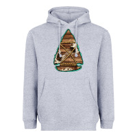 Heather Grey cowhide wooden arrowhead Heavyweight Hoodie - Jasminsmagicworld