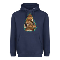 Navy cowhide wooden arrowhead Heavyweight Hoodie - Jasminsmagicworld