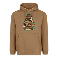 Toasted Coconut cowhide wooden arrowhead Heavyweight Hoodie - Jasminsmagicworld