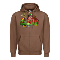 Chestnut barn st patricks with truck and shamrocks Zipper Hoodie - AdoDesignShop