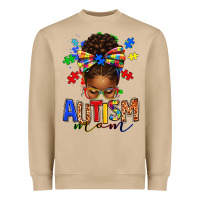 Mushroom autism mom afro messy bun Heavyweight Sweatshirt - texasbilliewilder