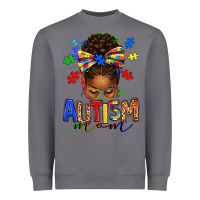 Storm autism mom afro messy bun Heavyweight Sweatshirt - texasbilliewilder