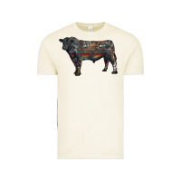Vintage Arctic black angus bull with western patterns Vintage Tee - RanaPortraitStore