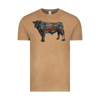 Vintage Camel black angus bull with western patterns Vintage Tee - RanaPortraitStore