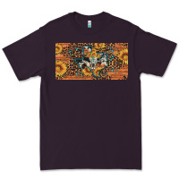 Plum texas map bull skull sunflower leopard licence plate Premium Tee - Artiststas
