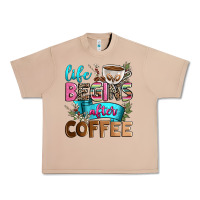 Burro life begins after coffee Urban Heavy Tee - Zillion Design Studio