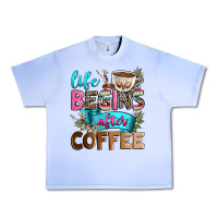 Grape Ice life begins after coffee Urban Heavy Tee - Zillion Design Studio