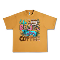 Peanut Butter life begins after coffee Urban Heavy Tee - Zillion Design Studio