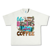 Pistachio life begins after coffee Urban Heavy Tee - Zillion Design Studio