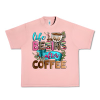 Salmon life begins after coffee Urban Heavy Tee - Zillion Design Studio