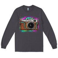 Smoke tie dye gemstone vintage camera Long Sleeve Tee - FaDigitalArtStudio