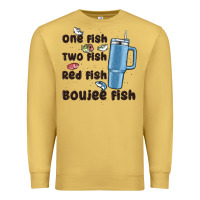 Antique Gold one fish two fish red fish boujee fish Premium Sweatshirt - MaliasSmallBusiness