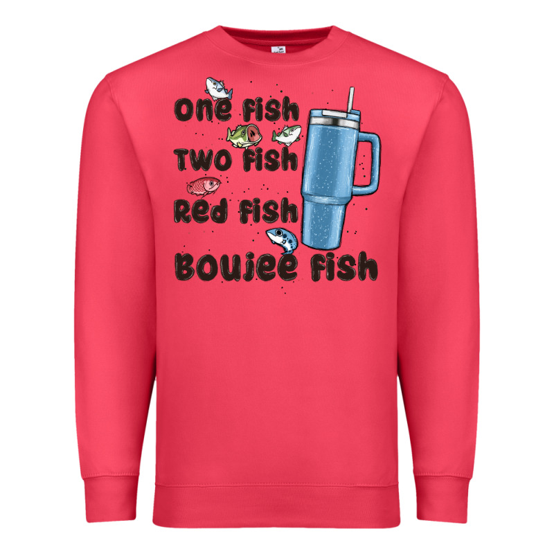 One Fish Two Fish Red Fish Boujee Fish Premium Sweatshirt by MaliasSmallBusiness | Teevron