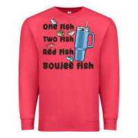 Cardinal one fish two fish red fish boujee fish Premium Sweatshirt - MaliasSmallBusiness