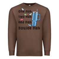 Chestnut one fish two fish red fish boujee fish Premium Sweatshirt - MaliasSmallBusiness