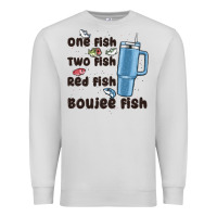 Dove Grey one fish two fish red fish boujee fish Premium Sweatshirt - MaliasSmallBusiness
