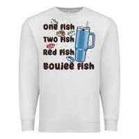 Oatmeal Heather one fish two fish red fish boujee fish Premium Sweatshirt - MaliasSmallBusiness