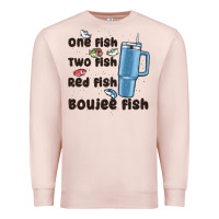 Pale Pink one fish two fish red fish boujee fish Premium Sweatshirt - MaliasSmallBusiness
