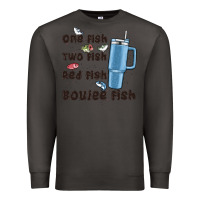 Smoke one fish two fish red fish boujee fish Premium Sweatshirt - MaliasSmallBusiness