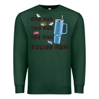 Sports Green one fish two fish red fish boujee fish Premium Sweatshirt - MaliasSmallBusiness