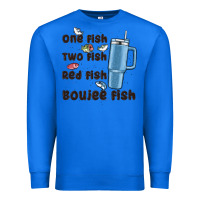 True Royal one fish two fish red fish boujee fish Premium Sweatshirt - MaliasSmallBusiness
