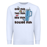 White one fish two fish red fish boujee fish Premium Sweatshirt - MaliasSmallBusiness