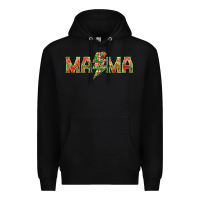 Black Mama Christmas lightning bolt Premium Hoodie - NancyCooperArtShop