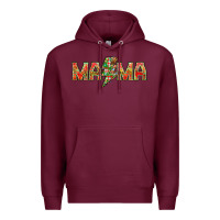 Burgundy Mama Christmas lightning bolt Premium Hoodie - NancyCooperArtShop