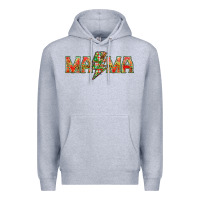 Heather Grey Mama Christmas lightning bolt Premium Hoodie - NancyCooperArtShop