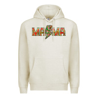 Oatmeal Heather Mama Christmas lightning bolt Premium Hoodie - NancyCooperArtShop