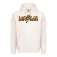 Pale Pink Mama Christmas lightning bolt Premium Hoodie - NancyCooperArtShop
