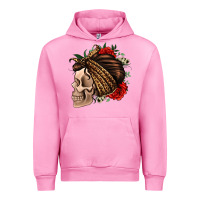 Fuchsia Pink leopard bandana and roses skull Urban Hoodie - Jasminsmagicworld
