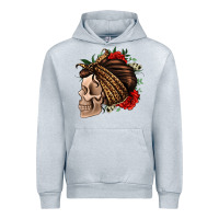 Heather Grey leopard bandana and roses skull Urban Hoodie - Jasminsmagicworld
