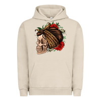 Pigment French Oak leopard bandana and roses skull Urban Hoodie - Jasminsmagicworld